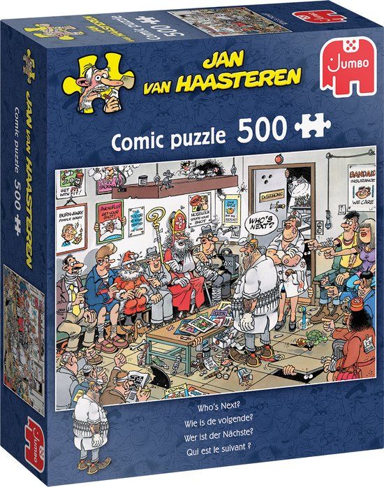 Jan van Haasteren - Wie is de volgende? - 500 stukjes puzzel - Legpuzzel - 12+ jaar