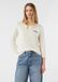 Comma T-shirt à manches courtes et col rond pour femmes, taille 36, crème, viscose
