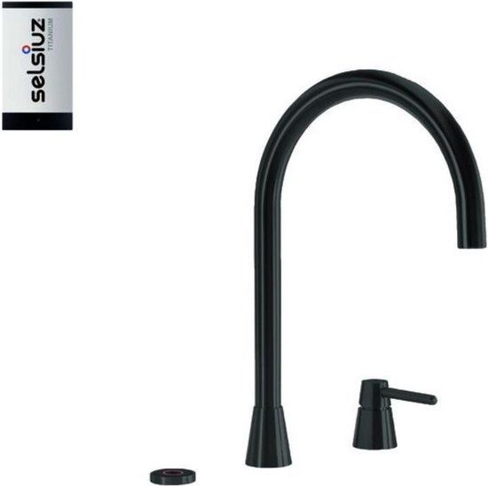 Selsiuz kranen Selsiuz Osiris Cone Counter 3-in-1 Gun Metal Zwart - RVS - 5 liter boiler - 3 jaar garantie