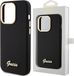 Guess - Étui en silicone - Logo et cadre Script Metal pour iPhone - 15 - Pro - noir
