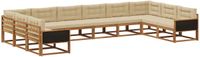 vidaXL - Buiten - bank - set - 10 - st - Natuurlijk - en - Beige