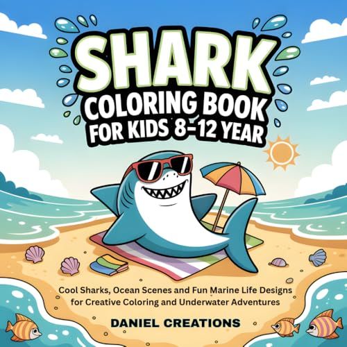 Shark Coloring Book for Kids 8–12 Years