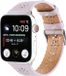 Strap-it Leren band met patroon - Lila - Geschikt voor Apple Watch 44mm/45mm/46mm/49mm