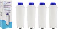 AllSpares Waterfilter (4x) geschikt voor o.a. ECAM-serie koffiemachines vervangingsfilter voor Delonghi DLSC002 / SER3017