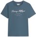 Tommy Hilfiger Heren T-shirt Katoen Blauw S Korte Mouw