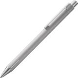 LAMY Set – 1x econ balpen 240 geborsteld roestvrij staal & 1x zwart lederen etui, incl. M 16 vulling zwart M