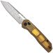 Tenable Knives Shard T1006V7 Acid Etch Damascus, Amber PEI/Ultem, couteau de poche, Kim Ning design