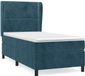 vidaXL Boxspring met matras fluweel donkerblauw 100x200 cm
