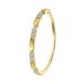 Lucardi Dames Ring met zirkonia - 14 Karaat Geelgoud