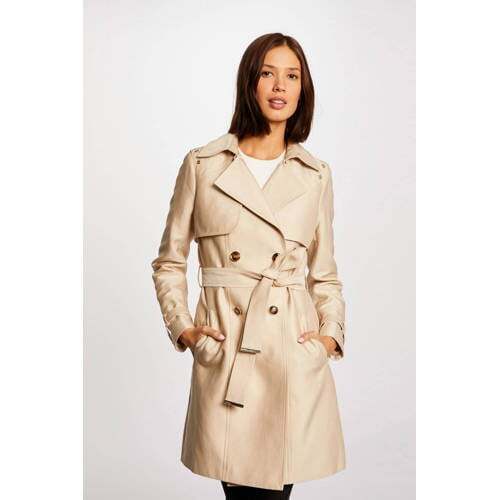 Morgan Morgan trenchcoat jas met ceintuur beige