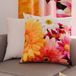 PETTI Artigiani Italiani - Paar kussenslopen 50 x 50 cm, van microvezel, decoratief kussen voor slaapkamer, bank, woonkamer, set van 2 kussenslopen, bloemenpatroon, geel, 100% Made in Italy