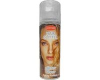 Merkloos Haarspray of haarverf - kleur zilver - verkleed accessoires - 125 ml - volwassenen en kinderen - carnaval