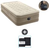 Intex Luchtbed - 1-Persoons - 99 x 191 x 46 cm - Beige - Inclusief pomp en Hoeslaken