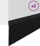vidaXL Zelfklevende Deurborstels 2 stuks Zwart 100 cm Aluminiumlegering
