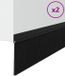 vidaXL Zelfklevende Deurborstels 2 stuks Zwart 100 cm Aluminiumlegering