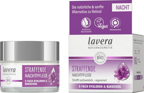 Lavera Nachtcr&#232;me verstevigende triple hyaluron &amp; bakuchiol, 50 ml