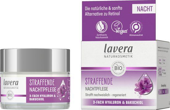 Lavera Nachtcrème Verstevigend Triple Hyaluron & Bakuchiol - 50 ml