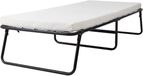 Happiq Lit escamotable Zyrell sur roulettes - Avec matelas - 80x190cm - Noir