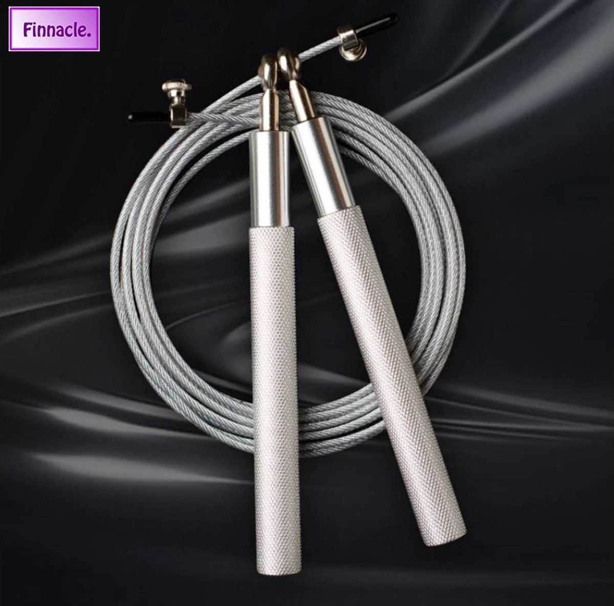 Finnacle Springtouw - Jump rope - Crossfit - Hoge Snelheid - Duurzaam Staal - Zilver