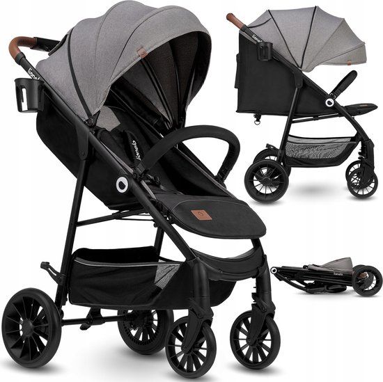 Lionelo Zoey Buggy - Grijs - Lichtgewicht Kinderwagen - Tot 15 kg