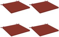 vidaXL - 4-Piece - Zitkussens - SOEST - 4 - st - 100% - Polyester - Rood