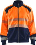 Blåkläder Sweatshirt hele rits High Vis 3558-2528 - High Vis Oranje/Marineblauw - S
