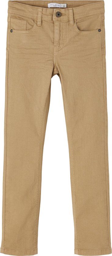 NAME IT NKMTHEO XSLIM TWI PANT NOOS - Jongens Jeans - Maat 164 - Beige