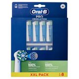 Oral-B Cross Action elektrische tandenborstelkoppen, 8 stuks vervangende koppen, schuine borstelharen die zich aan elke tand aanpassen voor een diepe reiniging