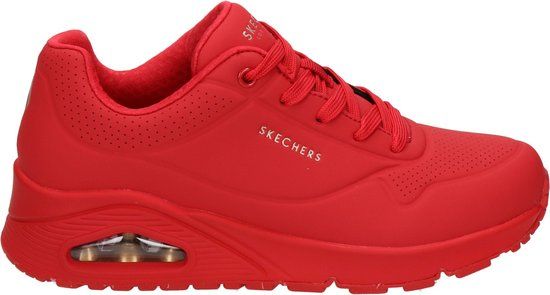 Skechers Uno - Stand On Air Dames Sneakers - Rood Maat 40