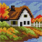 Hobby-set pour broderie : "Mon premier ouvrage : Maison d'automne