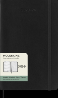 Moleskine 18M Agenda Weekly Large Black Soft Cover