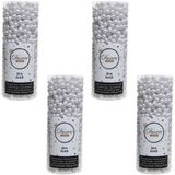 Decoris Kralenslinger - 4x - wit - 10 meter - kunststof - glans