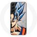 Maniacase Etui voor Samsung Galaxy S21 FE Anime Dragon Ball Goku blauw haar