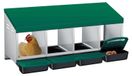 Nid d'incubation pour poules - Cage d'élevage - Montage mural ou au sol - 4 compartiments - Récupération automatique des œufs - Acier galvanisé - Convient pour poules, canards et oies - Vert