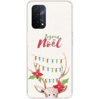 Oppo Beschermende siliconen case compatibel met Oppo A74 5G lichtgevend rendier