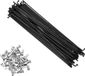 Allecto plus - Jeu de rayons pour vélo tout terrain, 36 pièces, acier, 160 mm, 14G, noir