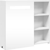 vidaXL Badkamerkast met spiegel en LED 60x13x52 cm wit