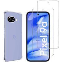 Phonillico® Schokbestendig hoesje voor Google Pixel 9a en 2 Screenprotector van gehard glas
