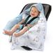 Inbaker Deken 100% katoen 85x85cm met capuchon knuffeldeken voor kinderwagen babyzitje universele dubbelzijdig babydeken buggy autostoel