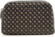 GUESS Utensil zak Double Zip Mocha Logo Multi Zwart