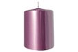 Nataluna Roze metalen stompkaars 10 x 20 cm