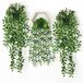 Unyqoos Levensechte Hangende Groene Kamerplanten voor Binnen- en Buitendecoratie, Set van 3 Stuks