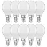 Osram 10 x LED Leuchtmittel P45 Tropfen 5,5W = 40W E14 matt 470lm 840 Neutralweiß 4000K