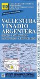 Carta IGC Wandelkaart Italiaanse Alpen Blad 112 Valle Stura Vinadio Argentera 1:25.000
