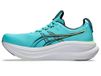 ASICS GEL-NIMBUS 28 Neutrale schoen Heren - turkoois, geel, Maat 43,5