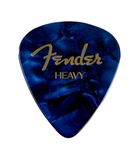 Fender Premium celluloid 351 vorm plectrums, zware, blauwe moto, 12 stuks