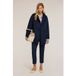 Motivi Manteau croisé en mélange de laine bleu