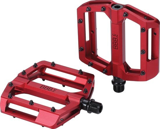 BBB Cycling Fietspedalen MTB Enigma Set BPD-38 - Mat Rood - 100 x 100 mm