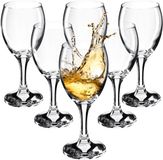 KADAX Wijnglazen, 6 stuks, 200 ml, transparant, glas, vaatwasserbestendig
