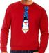 Bellatio Decorations Shoppartners Bv Foute kersttrui / sweater stropdas met sneeuwpop print rood voor heren M